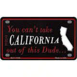 California Dude Novelty Metal License Plate 4" x 2.2" (MLP)