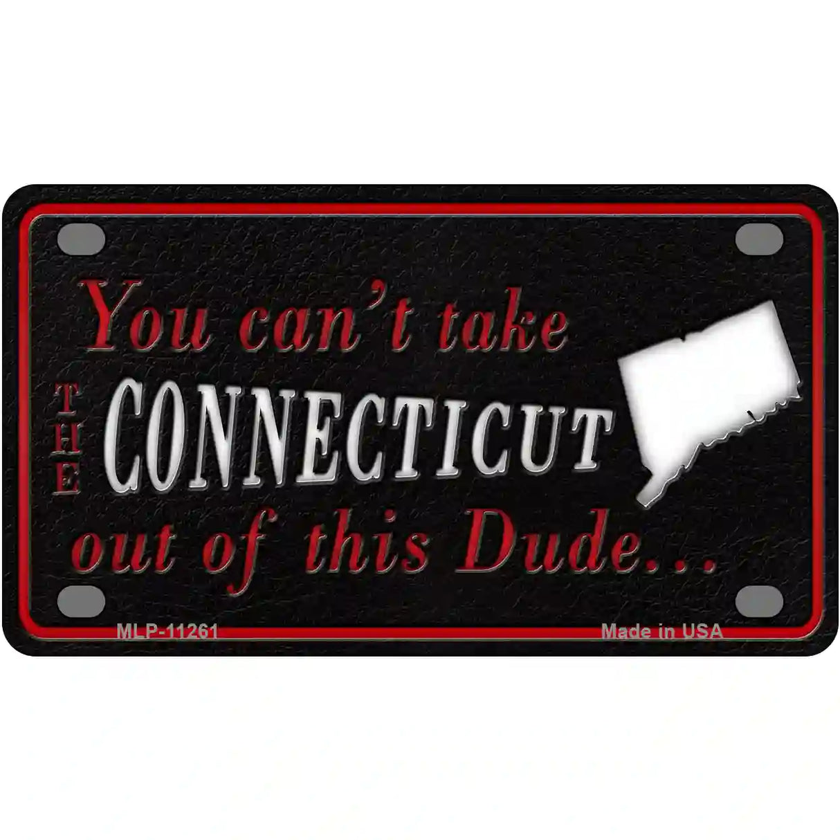 Connecticut Dude Novelty Metal License Plate 4" x 2.2" (MLP)