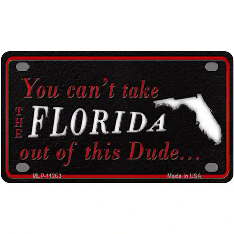 Florida Dude Novelty Metal License Plate 4" x 2.2" (MLP)