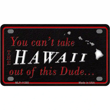 Hawaii Dude Novelty Metal License Plate 4" x 2.2" (MLP)