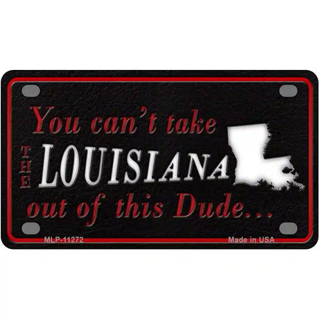 Louisiana Dude Novelty Metal License Plate 4" x 2.2" (MLP)