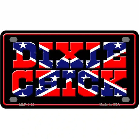 Dixie Chick Novelty Metal License Plate 4" x 2.2" (MLP)