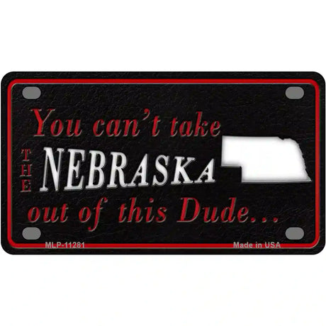 Nebraska Dude Novelty Metal License Plate 4" x 2.2" (MLP)