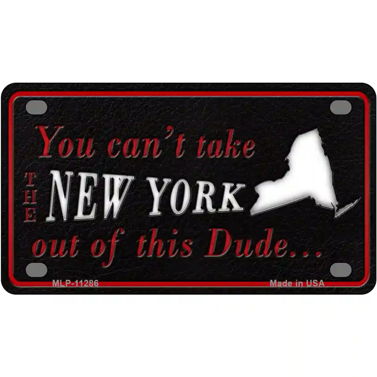 New York Dude Novelty Metal License Plate 4" x 2.2" (MLP)