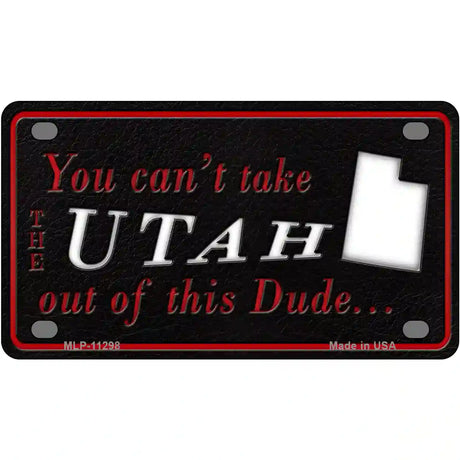 Utah Dude Novelty Metal License Plate 4" x 2.2" (MLP)