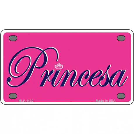 Princesa Novelty Metal License Plate 4" x 2.2" (MLP)