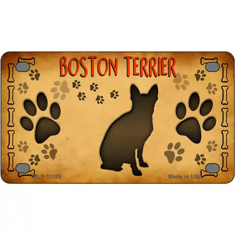 Boston Terrier Novelty License Plate 4" x 2.2" (MLP)