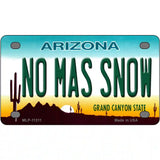 No Mas Snow Novelty License Plate 4" x 2.2" (MLP)