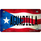 Aguadilla Puerto Rico Flag License Plate Metal Novelty 4" x 2.2" (MLP)