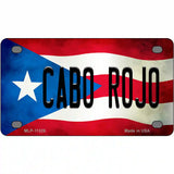 Cabo Rojo Puerto Rico Flag License Plate Metal Novelty 4" x 2.2" (MLP)