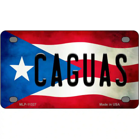 Caguas Puerto Rico Flag License Plate Metal Novelty 4" x 2.2" (MLP)