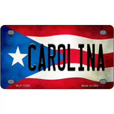 Carolina Puerto Rico Flag License Plate Metal Novelty 4" x 2.2" (MLP)