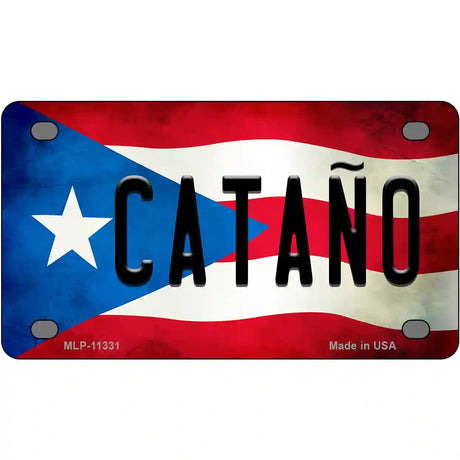 Catano Puerto Rico Flag License Plate Metal Novelty 4" x 2.2" (MLP)