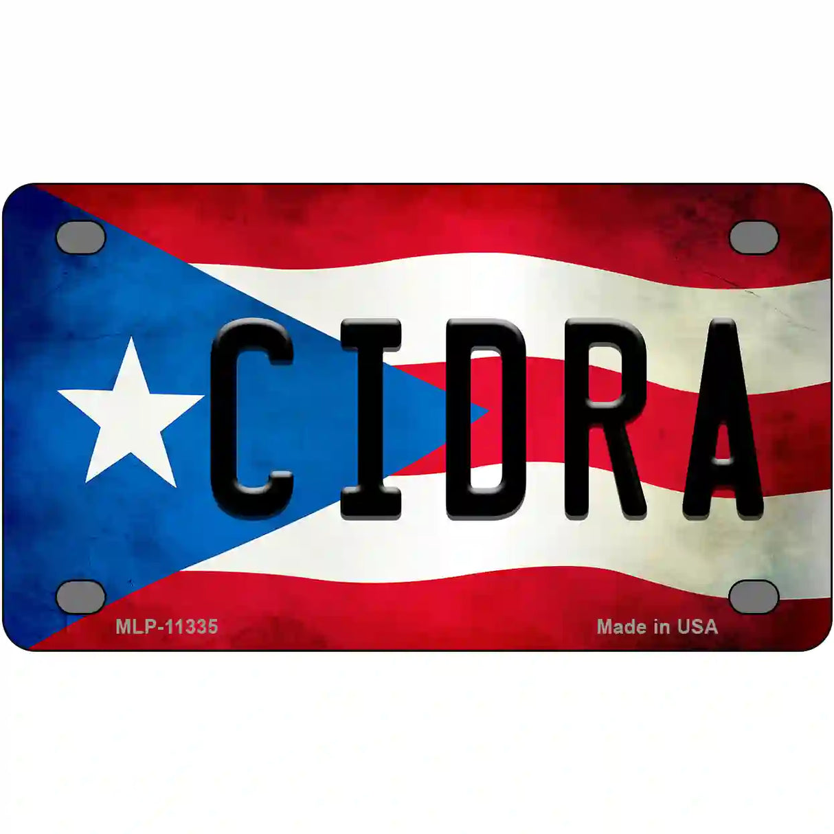 Cidra Puerto Rico Flag License Plate Metal Novelty 4" x 2.2" (MLP)