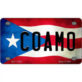 Coamo Puerto Rico Flag License Plate Metal Novelty 4" x 2.2" (MLP)