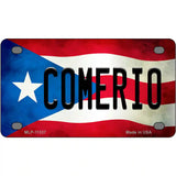 Comerio Puerto Rico Flag License Plate Metal Novelty 4" x 2.2" (MLP)