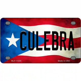 Culebra Puerto Rico Flag License Plate Metal Novelty 4" x 2.2" (MLP)