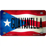 Guayanilla Puerto Rico Flag License Plate Metal Novelty 4" x 2.2" (MLP)