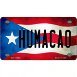 Humacao Puerto Rico Flag License Plate Metal Novelty 4" x 2.2" (MLP)