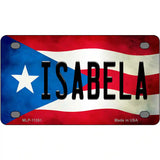 Isabela Puerto Rico Flag License Plate Metal Novelty 4" x 2.2" (MLP)