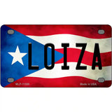 Loiza Puerto Rico Flag License Plate Metal Novelty 4" x 2.2" (MLP)