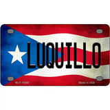 Luquillo Puerto Rico Flag License Plate Metal Novelty 4" x 2.2" (MLP)