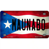 Maunabo Puerto Rico Flag License Plate Metal Novelty 4" x 2.2" (MLP)