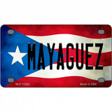 Mayaguez Puerto Rico Flag License Plate Metal Novelty 4" x 2.2" (MLP)