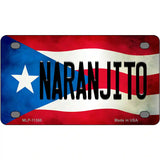 Naranjito Puerto Rico Flag License Plate Metal Novelty 4" x 2.2" (MLP)