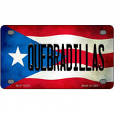 Quebradillas Puerto Rico Flag License Plate Metal Novelty 4" x 2.2" (MLP)