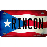 Rincon Puerto Rico Flag License Plate Metal Novelty 4" x 2.2" (MLP)