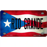 Rio Grande Puerto Rico Flag License Plate Metal Novelty 4" x 2.2" (MLP)