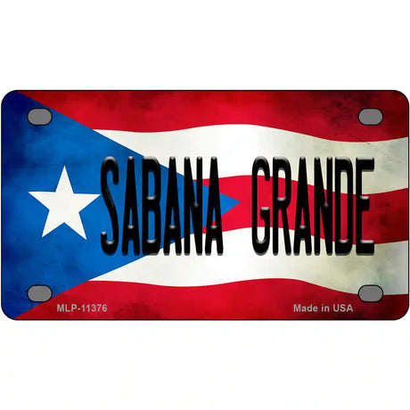 Sabana Grande Puerto Rico Flag License Plate Metal Novelty 4" x 2.2" (MLP)