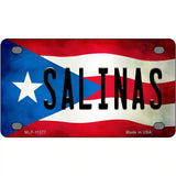 Salinas Puerto Rico Flag License Plate Metal Novelty 4" x 2.2" (MLP)