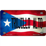 Trujillo Alto Puerto Rico Flag License Plate Metal Novelty 4" x 2.2" (MLP)