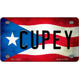 Cupey Puerto Rico Flag License Plate Metal Novelty 4" x 2.2" (MLP)