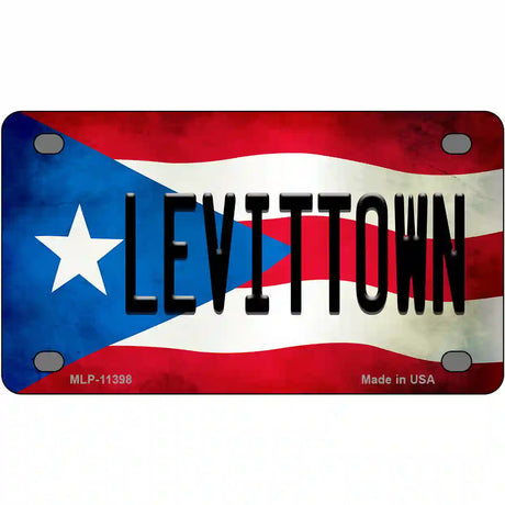 Levittown Puerto Rico Flag License Plate Metal Novelty 4" x 2.2" (MLP)