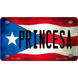 Princesa Puerto Rico Flag License Plate Metal Novelty 4" x 2.2" (MLP)