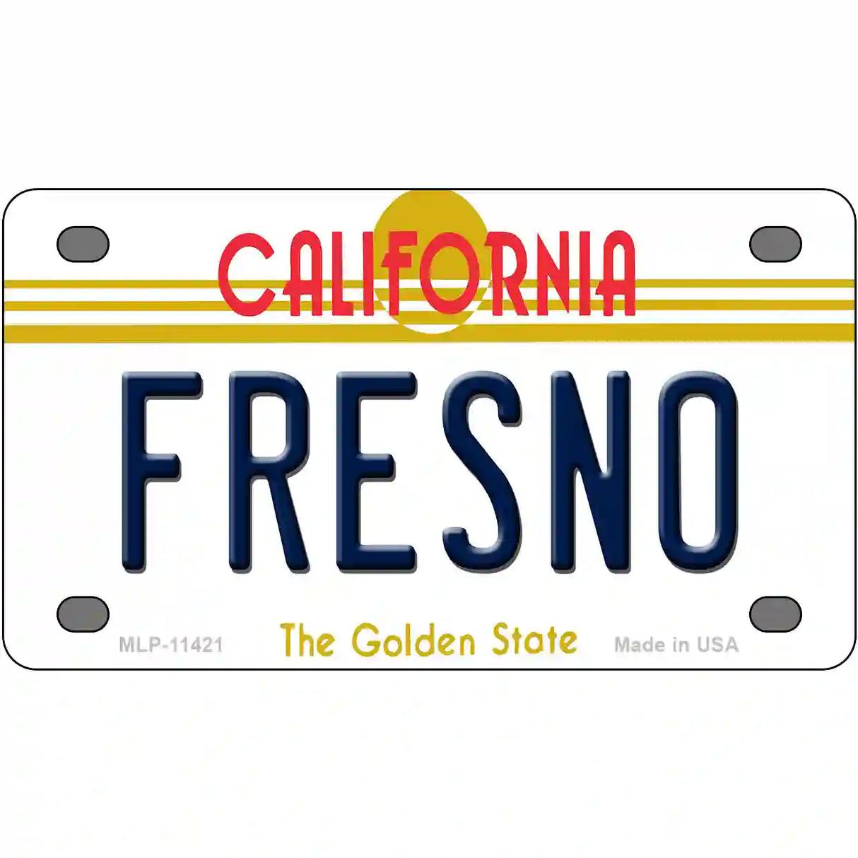 Fresno California Novelty License Plate 4" x 2.2" (MLP)