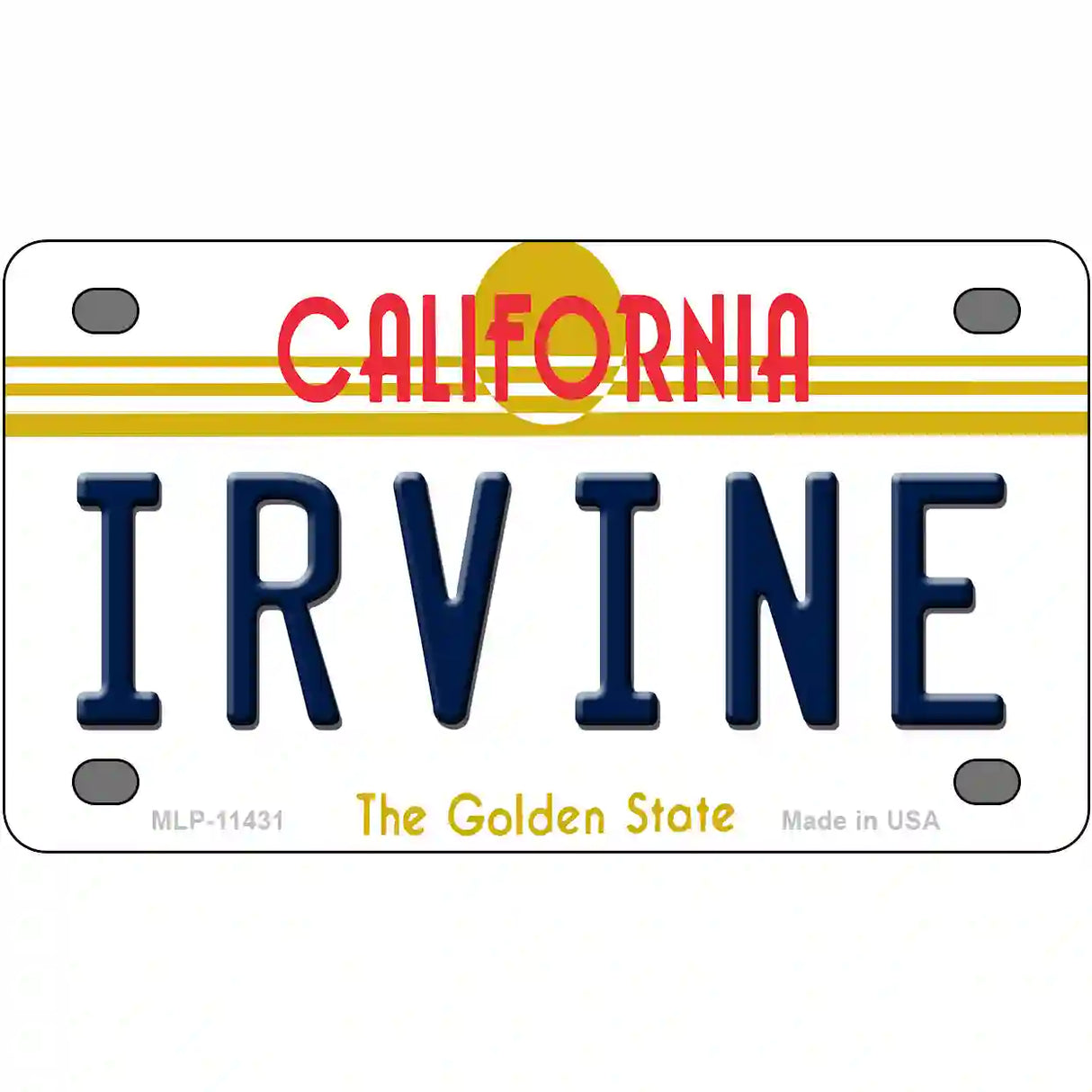 Irvine California Novelty License Plate 4" x 2.2" (MLP)