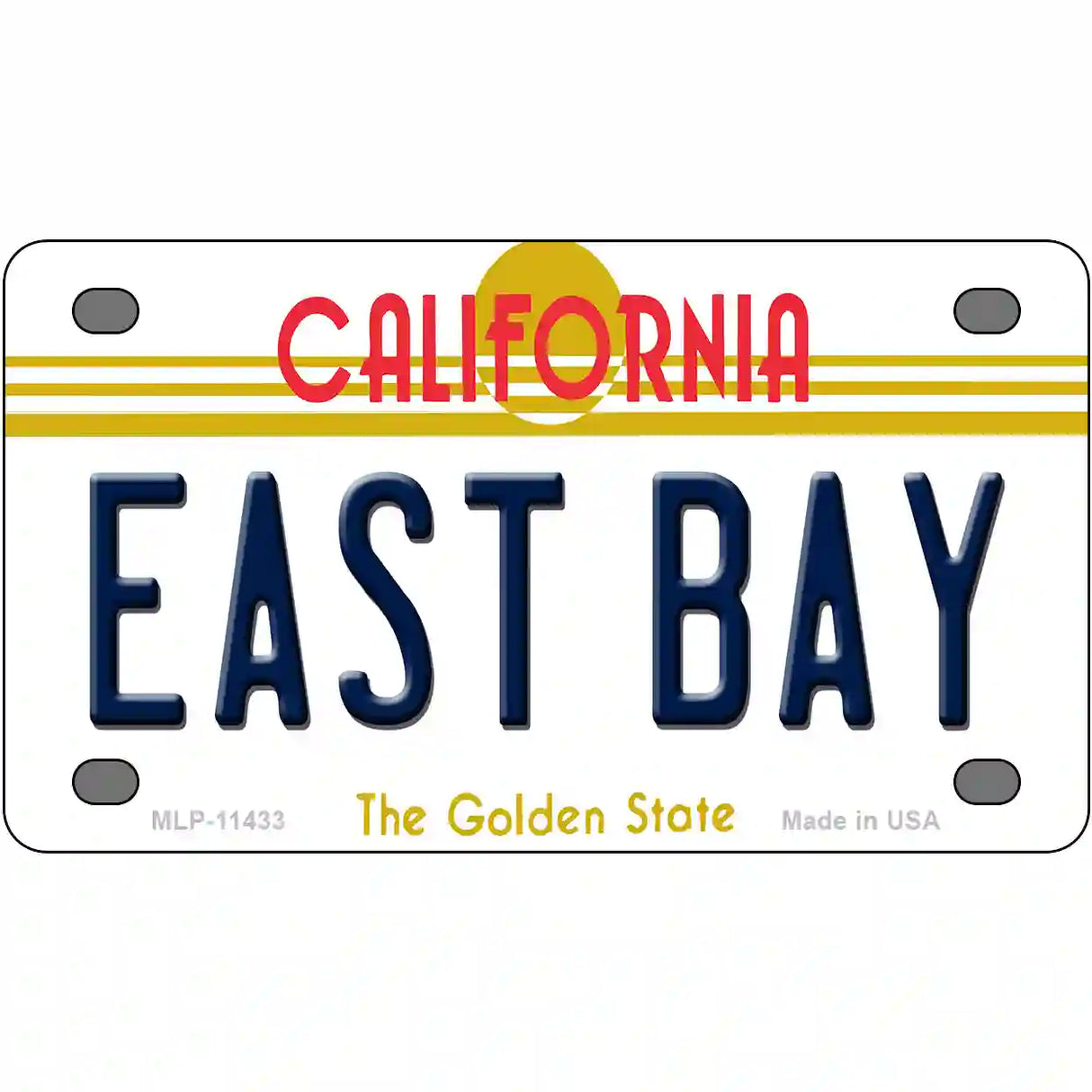 East Bay California Novelty License Plate 4" x 2.2" (MLP)