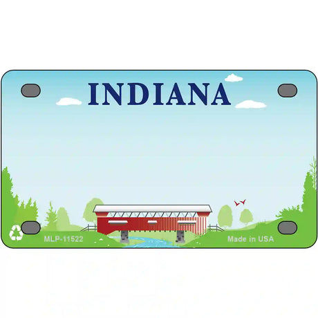 Indiana Recycle Novelty State Blank Metal License Plate 4" x 2.2" (MLP) / Yes