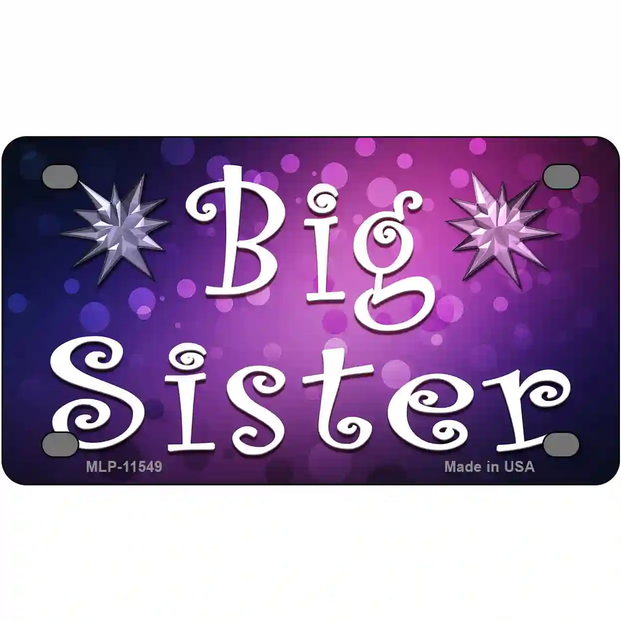 Big Sister Novelty License Plate 4" x 2.2" (MLP)