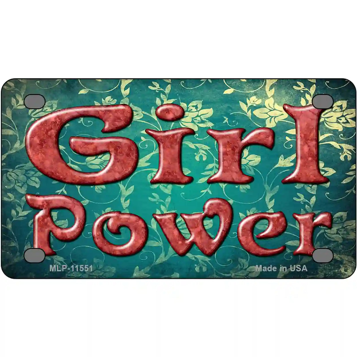 Girl Power Novelty License Plate 4" x 2.2" (MLP)