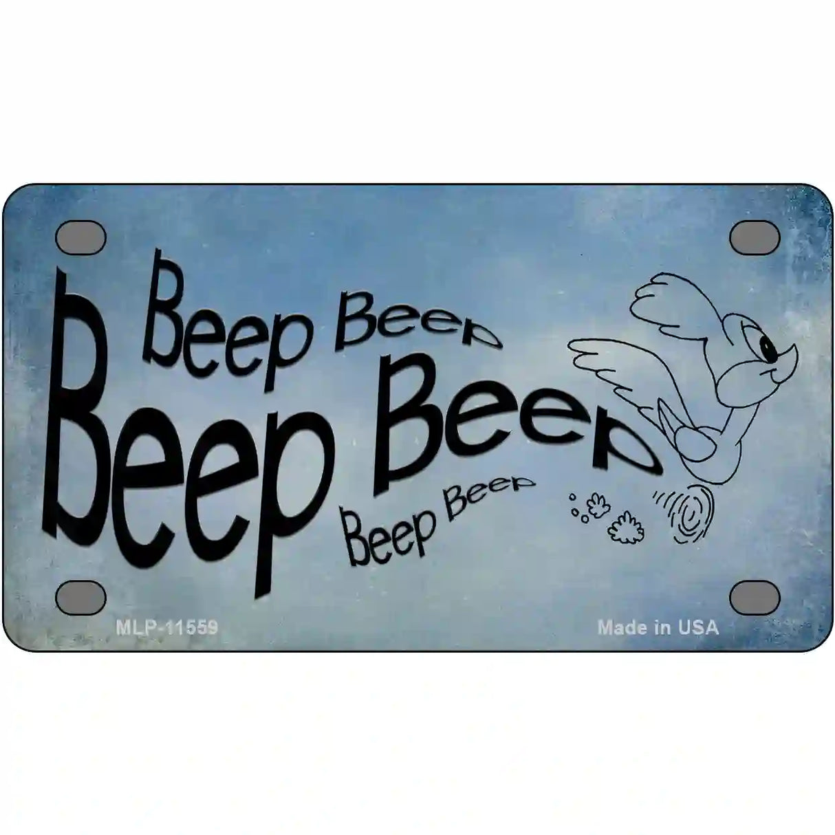 Beep Beep Novelty License Plate 4" x 2.2" (MLP)