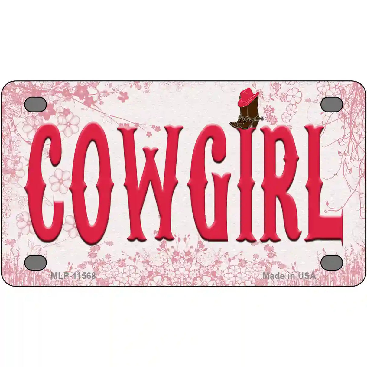 Cowgirl Novelty License Plate 4" x 2.2" (MLP)