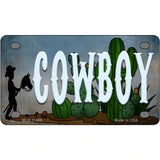 Cowboy Novelty License Plate 4" x 2.2" (MLP)