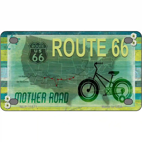 Route 66 Mother Road Novelty License Plate 4" x 2.2" (MLP)