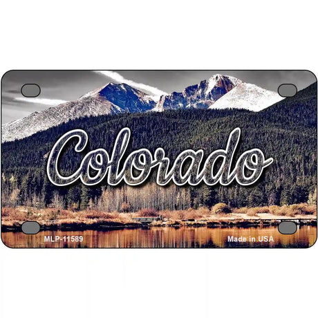 Colorado Forest and Mountains Novelty Metal State License Plate 4" x 2.2" (MLP)