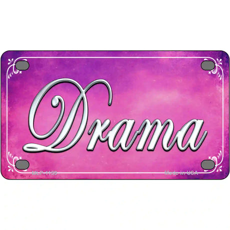 Drama Novelty Metal License Plate 4" x 2.2" (MLP)